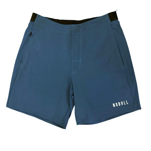 NWT NOBULL Men’s Lightweight 7” Shorts Blue Size M - Picture 1 of 8